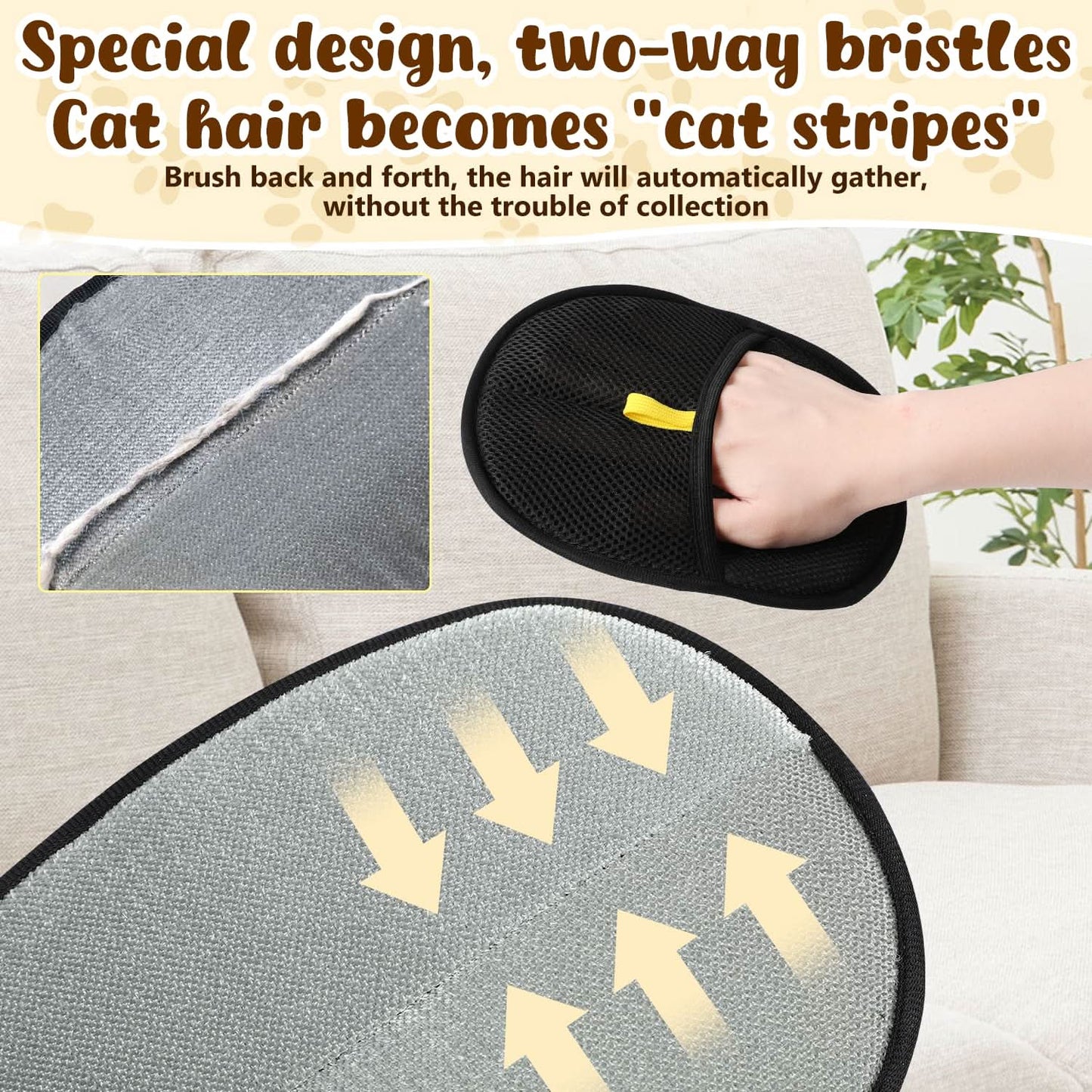 🔥BUY 1 GET 1 FREE🔥🐾🧤 Pet Hair Remover Electrostatic Gloves – Double - Sided Efficient, Soft Silicone & Washable Reusable - stavogue
