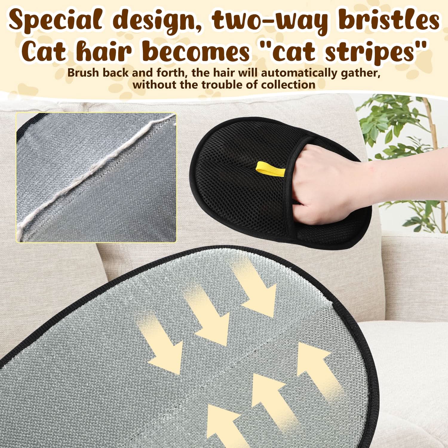 🔥BUY 1 GET 1 FREE🔥🐾🧤 Pet Hair Remover Electrostatic Gloves – Double - Sided Efficient, Soft Silicone & Washable Reusable - stavogue