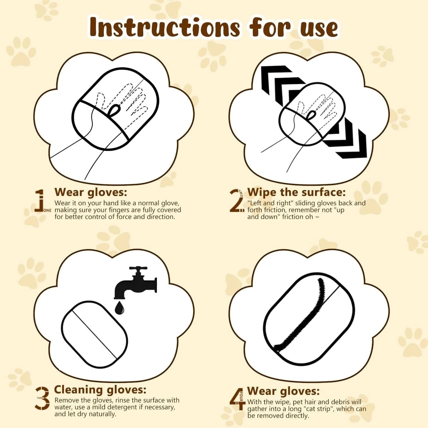 🔥BUY 1 GET 1 FREE🔥🐾🧤 Pet Hair Remover Electrostatic Gloves – Double - Sided Efficient, Soft Silicone & Washable Reusable - stavogue