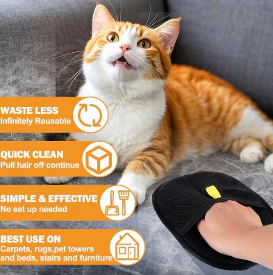 🔥BUY 1 GET 1 FREE🔥🐾🧤 Pet Hair Remover Electrostatic Gloves – Double - Sided Efficient, Soft Silicone & Washable Reusable - stavogue