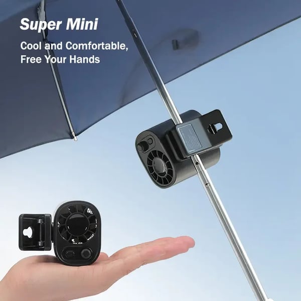 ❄️Car Clip Fan with LED Display[360° Rotatable 100 Speed Wind 1800mAh Low Noise Mini Fan Clamp Anywhere] - stavogue