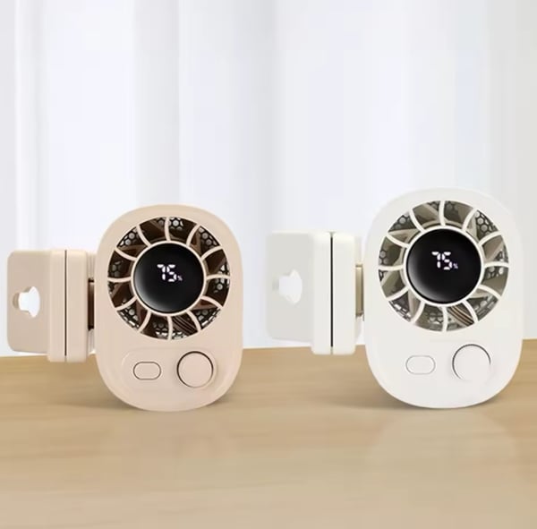 ❄️Car Clip Fan with LED Display[360° Rotatable 100 Speed Wind 1800mAh Low Noise Mini Fan Clamp Anywhere] - stavogue