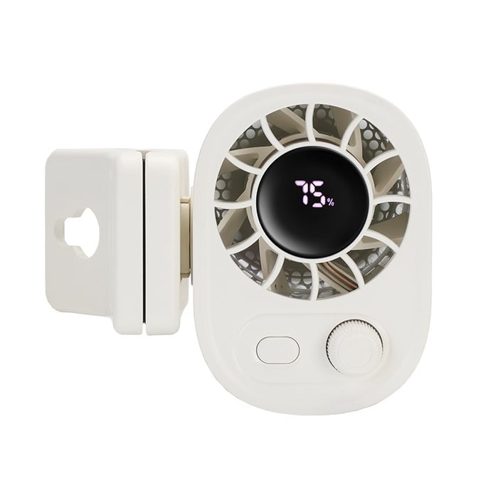 ❄️Car Clip Fan with LED Display[360° Rotatable 100 Speed Wind 1800mAh Low Noise Mini Fan Clamp Anywhere] - stavogue