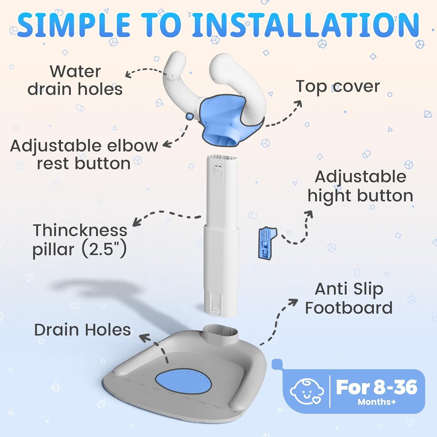 🎁Children's Day Pre - sale - 50% OFF🔥Baby Bathtub with Shower Stand Support - stavogue
