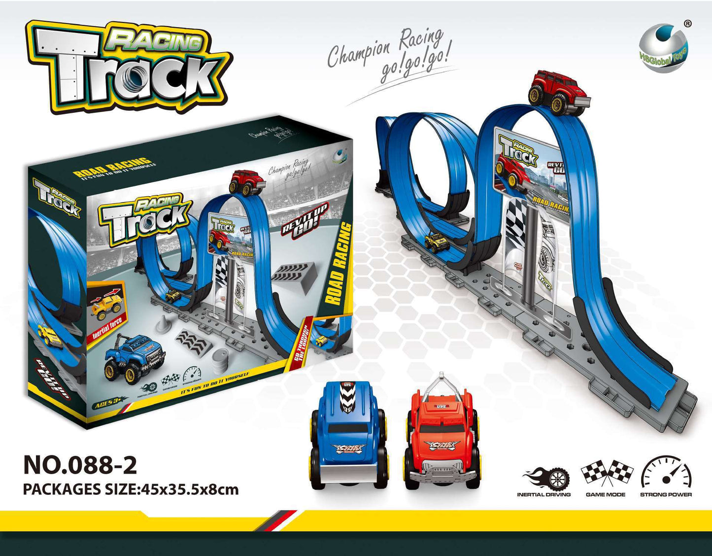 🎁Children's Day Pre - sale - 50% OFF🔥FlexTrack 5000 Blue Track for Toy Cars Flexible Race Track for Kids - 15FT - stavogue