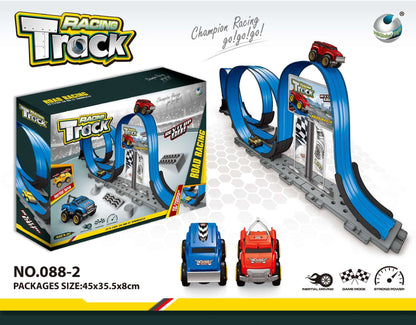 🎁Children's Day Pre - sale - 50% OFF🔥FlexTrack 5000 Blue Track for Toy Cars Flexible Race Track for Kids - 15FT - stavogue