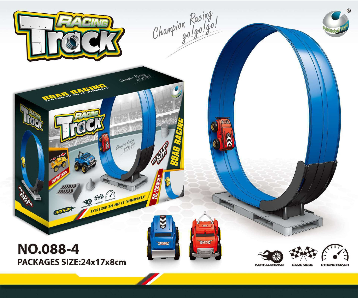 🎁Children's Day Pre - sale - 50% OFF🔥FlexTrack 5000 Blue Track for Toy Cars Flexible Race Track for Kids - 15FT - stavogue