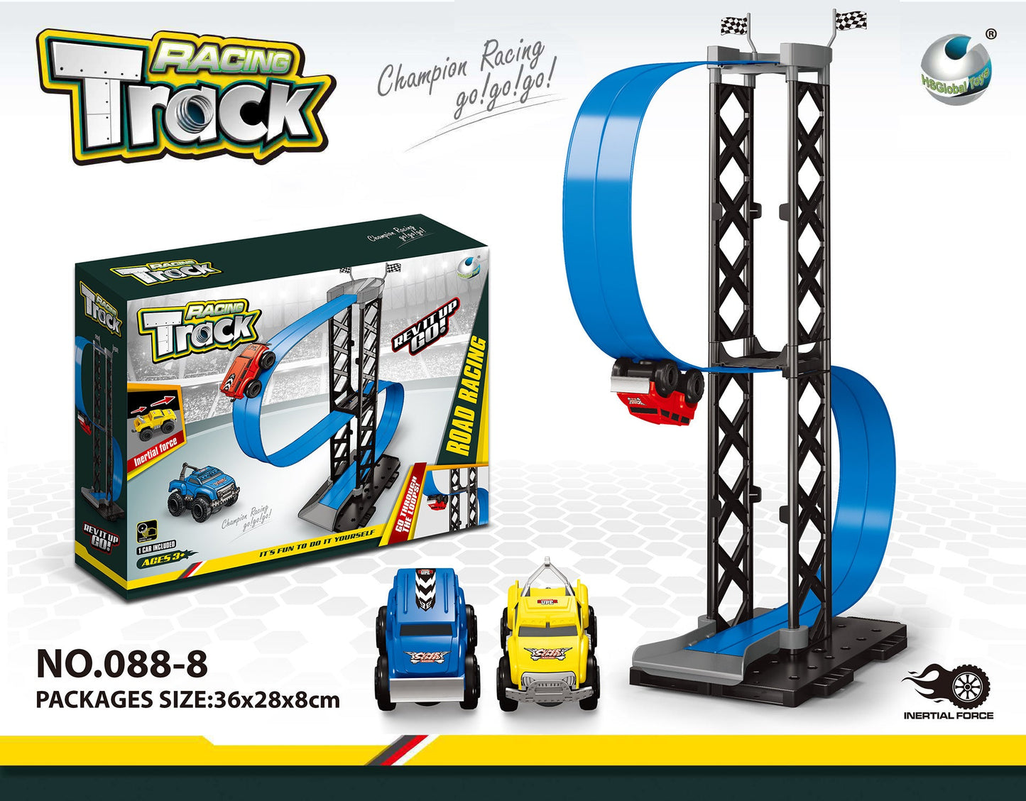 🎁Children's Day Pre - sale - 50% OFF🔥FlexTrack 5000 Blue Track for Toy Cars Flexible Race Track for Kids - 15FT - stavogue