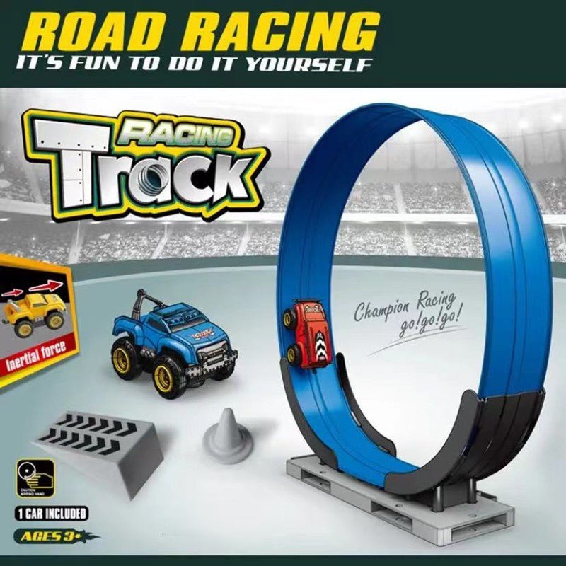 🎁Children's Day Pre - sale - 50% OFF🔥FlexTrack 5000 Blue Track for Toy Cars Flexible Race Track for Kids - 15FT - stavogue