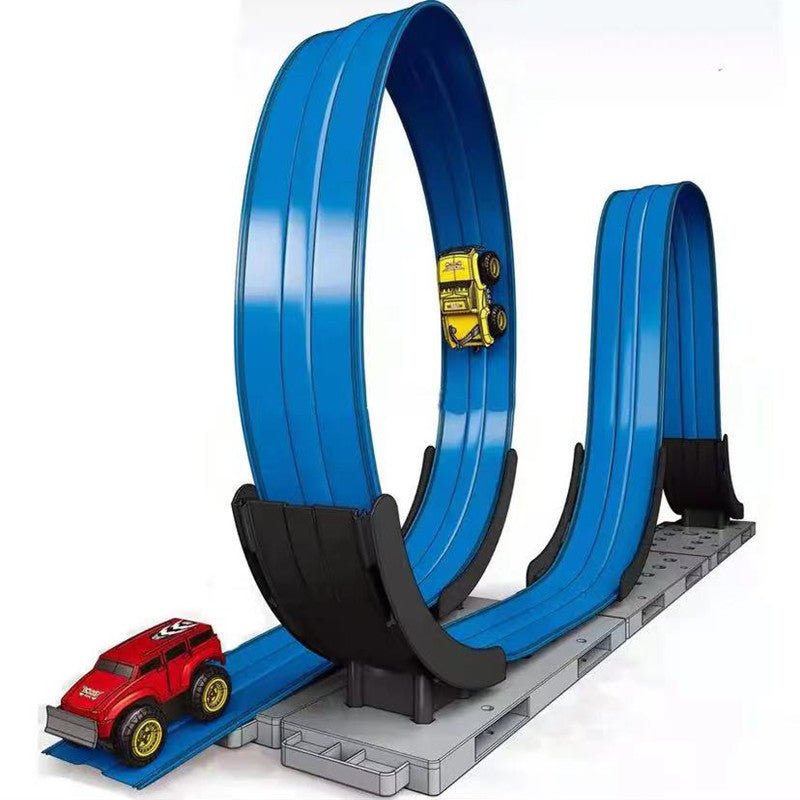 🎁Children's Day Pre - sale - 50% OFF🔥FlexTrack 5000 Blue Track for Toy Cars Flexible Race Track for Kids - 15FT - stavogue