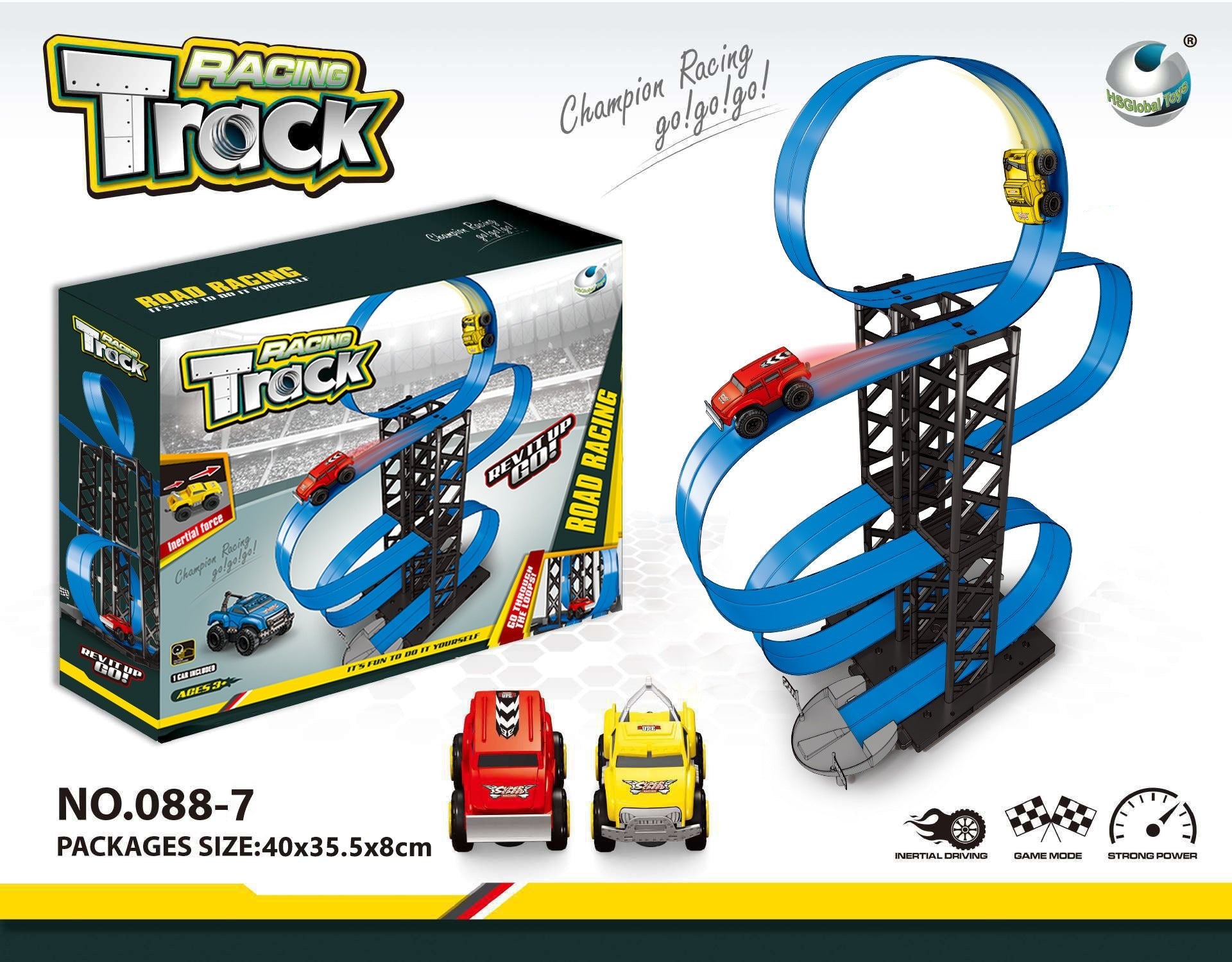 🎁Children's Day Pre - sale - 50% OFF🔥FlexTrack 5000 Blue Track for Toy Cars Flexible Race Track for Kids - 15FT - stavogue