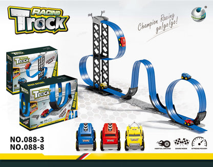 🎁Children's Day Pre - sale - 50% OFF🔥FlexTrack 5000 Blue Track for Toy Cars Flexible Race Track for Kids - 15FT - stavogue