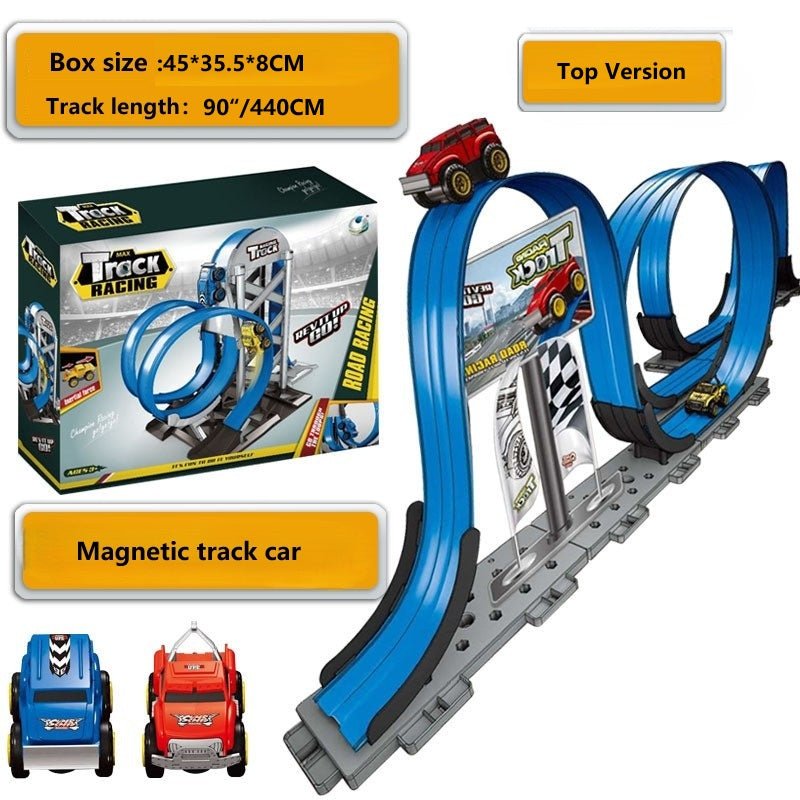 🎁Children's Day Pre - sale - 50% OFF🔥FlexTrack 5000 Blue Track for Toy Cars Flexible Race Track for Kids - 15FT - stavogue
