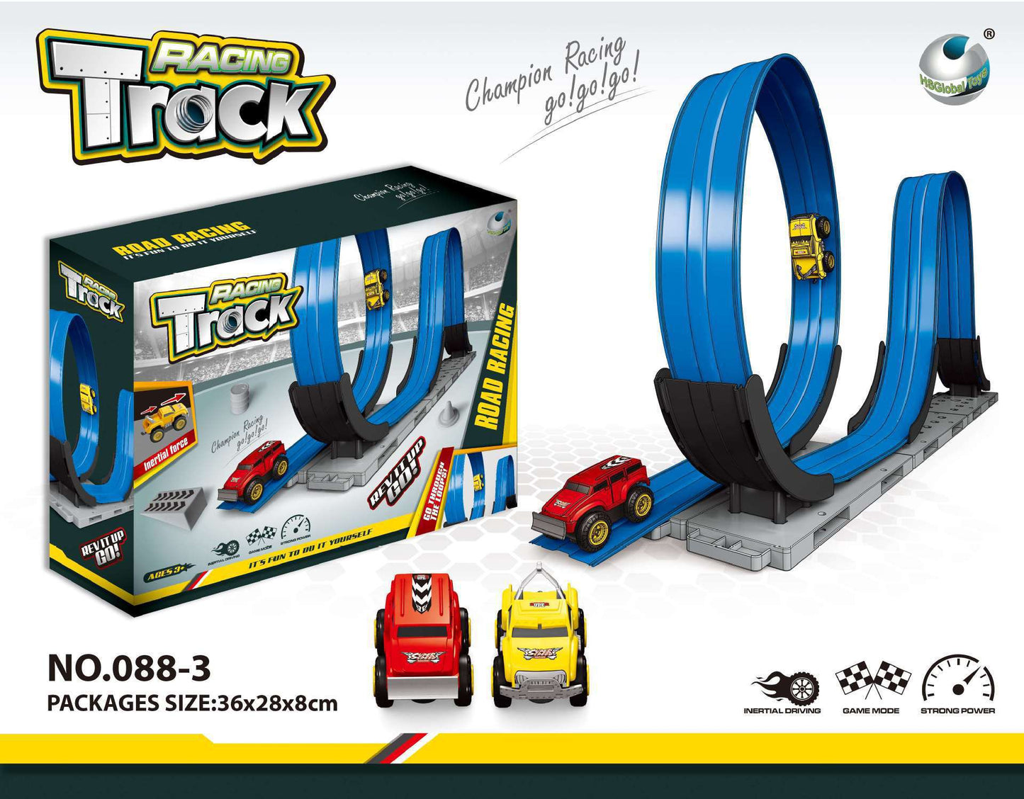 🎁Children's Day Pre - sale - 50% OFF🔥FlexTrack 5000 Blue Track for Toy Cars Flexible Race Track for Kids - 15FT - stavogue