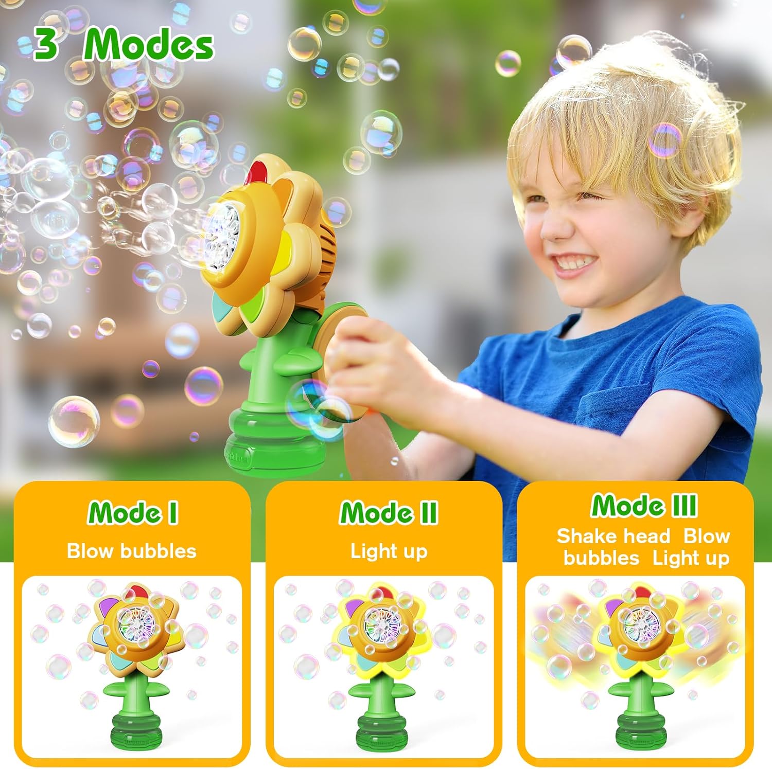🎁Children's Day Pre - sale - 50% OFF🔥Seven Color Flower Bubble Machine for Kids - stavogue