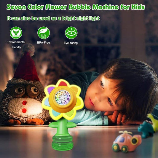 🎁Children's Day Pre - sale - 50% OFF🔥Seven Color Flower Bubble Machine for Kids - stavogue