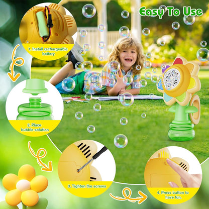 🎁Children's Day Pre - sale - 50% OFF🔥Seven Color Flower Bubble Machine for Kids - stavogue
