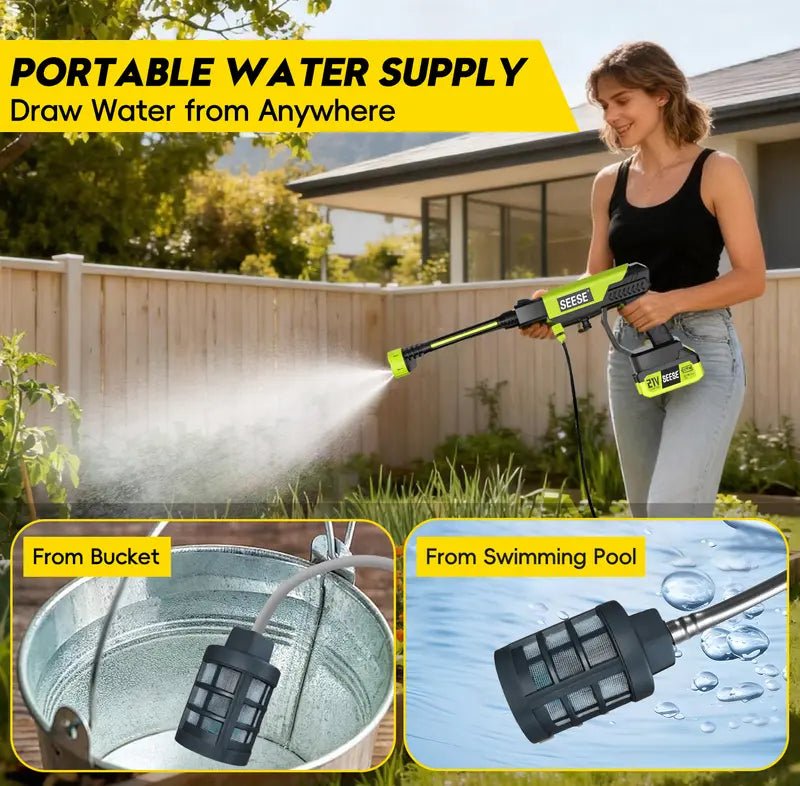 Cordless Pressure Washer and Single Port Charger Base, Bottle Portable Washer for Car - stavogue