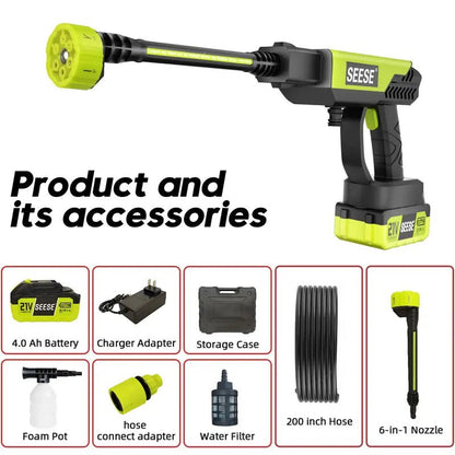 Cordless Pressure Washer and Single Port Charger Base, Bottle Portable Washer for Car - stavogue