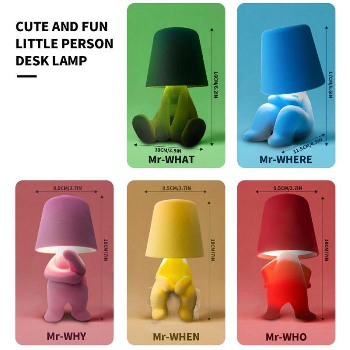 Creative Design Table Lamp, USB Rechargeable LED Night Light, 3 - Way Dimmable Modern Night Light - stavogue