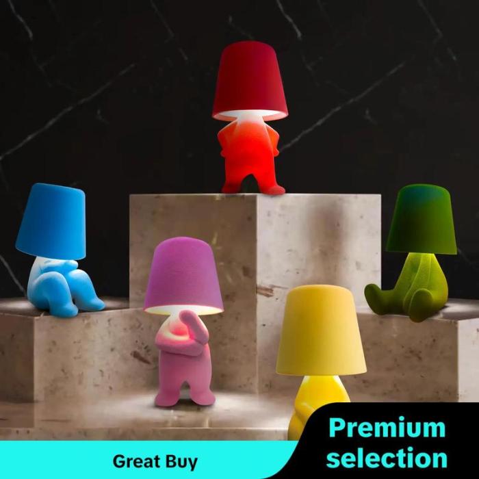 Creative Design Table Lamp, USB Rechargeable LED Night Light, 3 - Way Dimmable Modern Night Light - stavogue