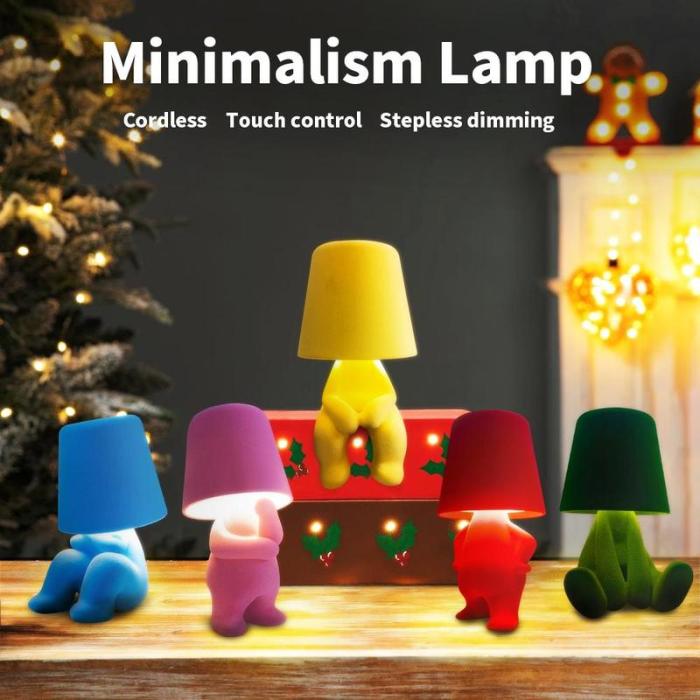 Creative Design Table Lamp, USB Rechargeable LED Night Light, 3 - Way Dimmable Modern Night Light - stavogue