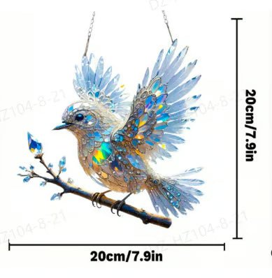 ✨Crystal Sky Spirit Bluebird Stained Art Ornament🐦 - stavogue