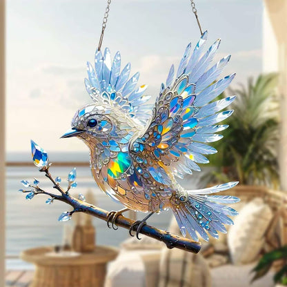 ✨Crystal Sky Spirit Bluebird Stained Art Ornament🐦 - stavogue
