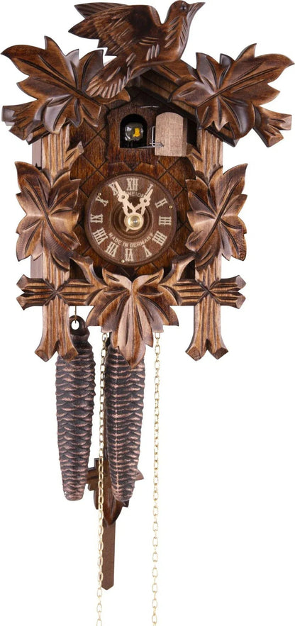 Cuckoo Clock Augsburg - 1 Day Carved 23cm - Anton Schneider - stavogue