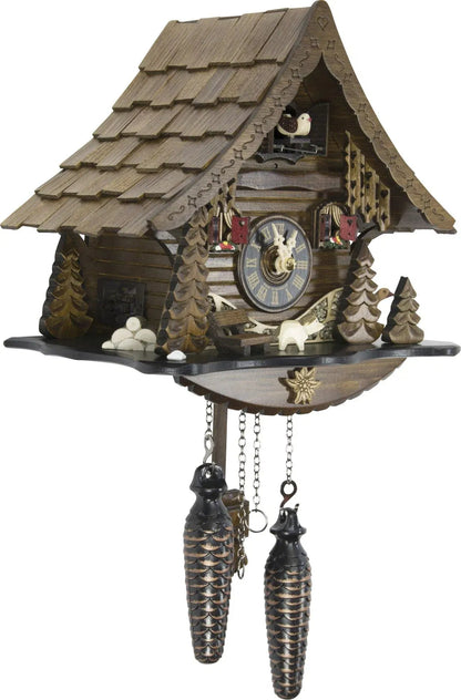 Cuckoo Clock Bavarian Wildalm Hut - Quartz Chalet 25cm - Engstler - stavogue