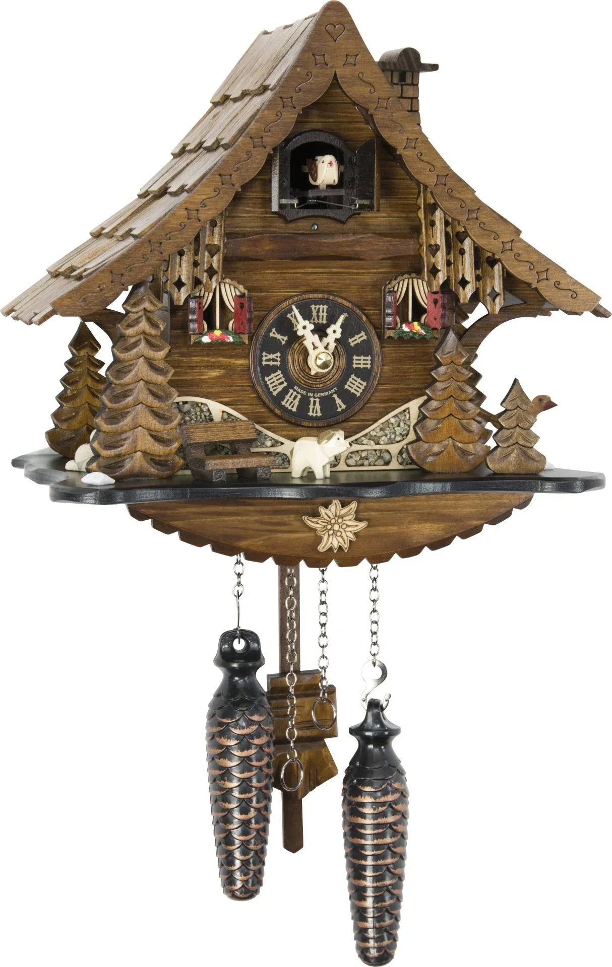 Cuckoo Clock Bavarian Wildalm Hut - Quartz Chalet 25cm - Engstler - stavogue
