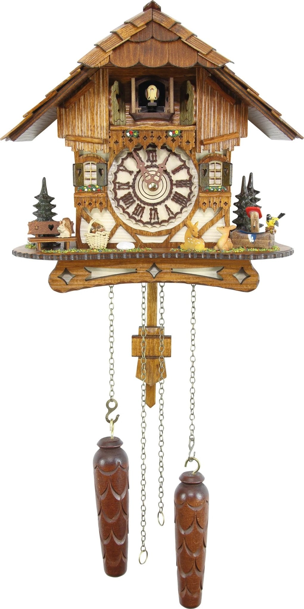Cuckoo Clock Blackforest Hillside Hut - Quartz Chalet 26cm - Cuckoo - Palace - stavogue