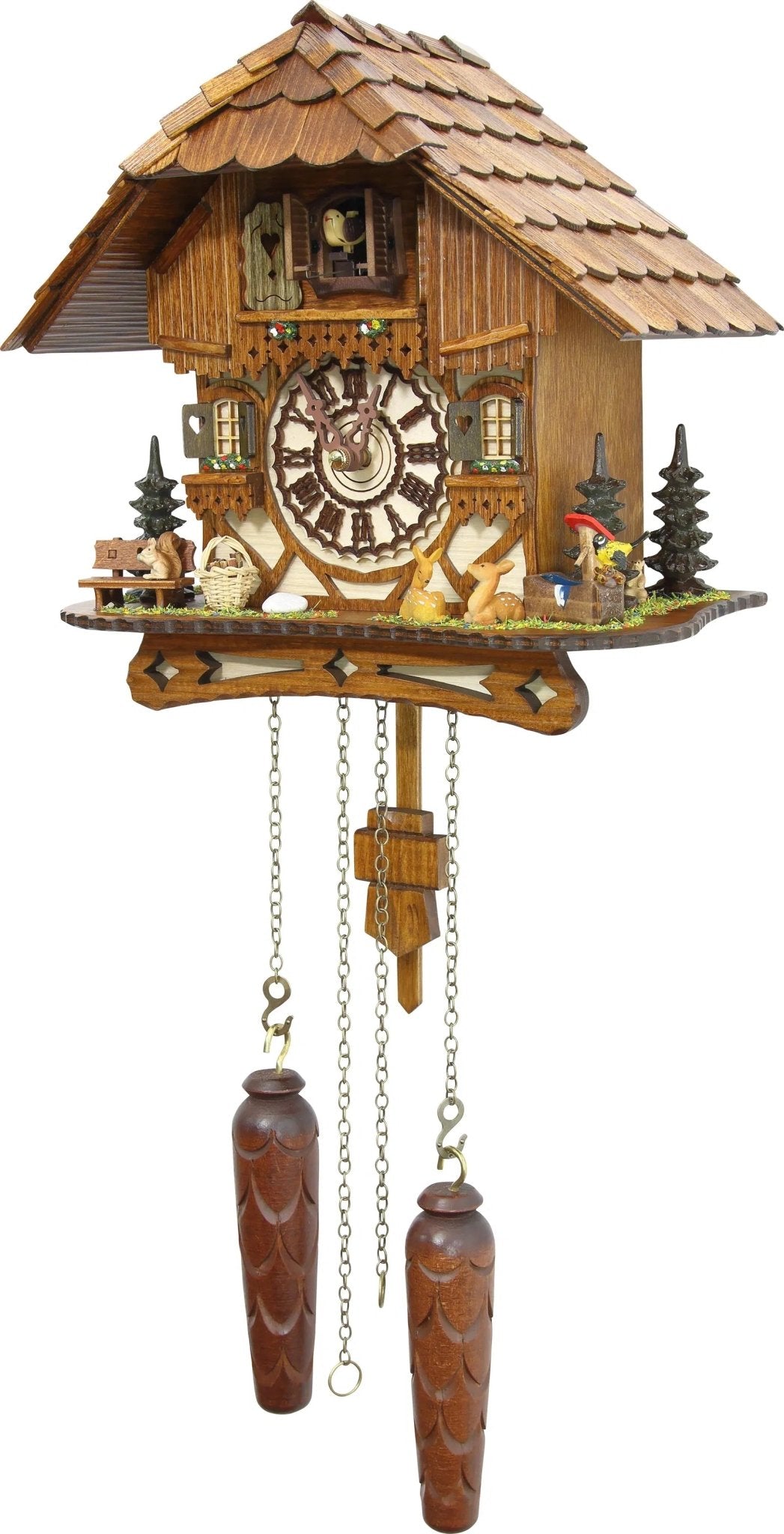 Cuckoo Clock Blackforest Hillside Hut - Quartz Chalet 26cm - Cuckoo - Palace - stavogue