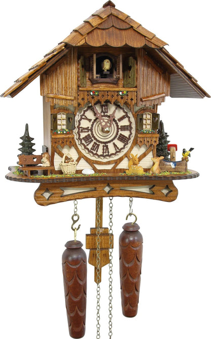 Cuckoo Clock Blackforest Hillside Hut - Quartz Chalet 26cm - Cuckoo - Palace - stavogue