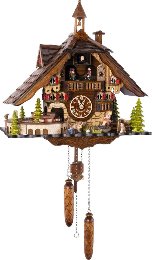 Cuckoo Clock Wildparkmühle Railway Station - Quartz Chalet 33cm - Cuckoo - Palace - stavogue
