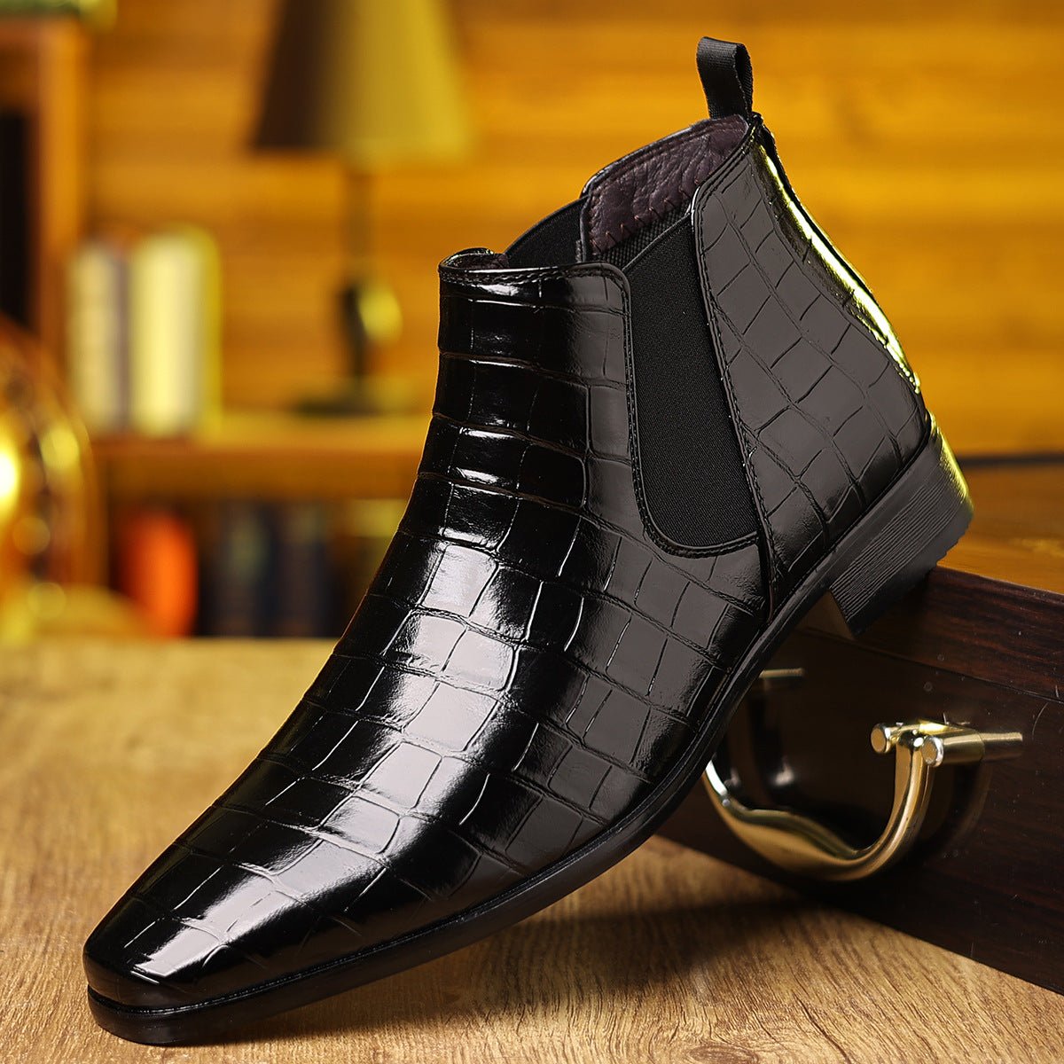 🔥Father's Day Pre - sale - 50% OFF🔥Men's Pointed Chelsea Boots, Men's Crocodile Boots - stavogue