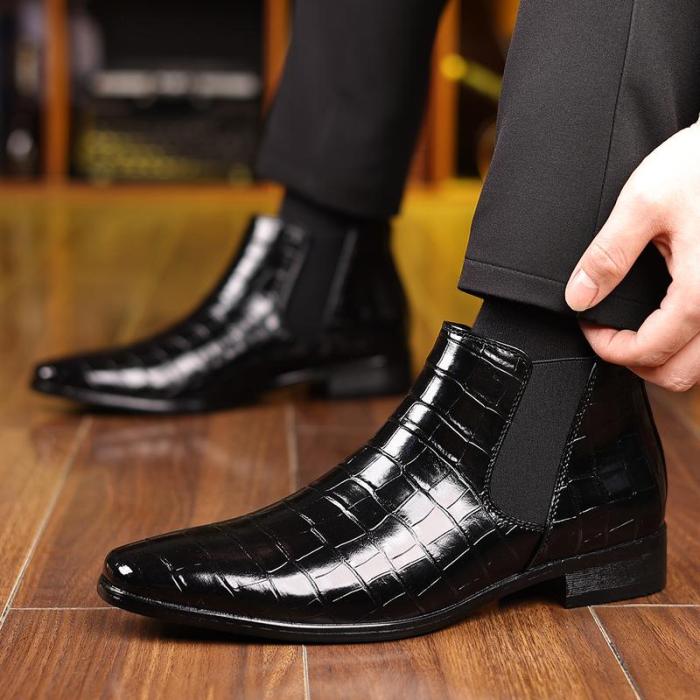 🔥Father's Day Pre - sale - 50% OFF🔥Men's Pointed Chelsea Boots, Men's Crocodile Boots - stavogue