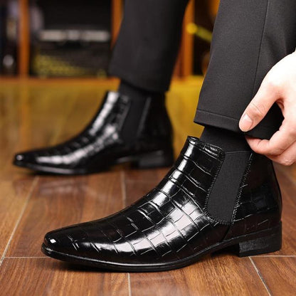 🔥Father's Day Pre - sale - 50% OFF🔥Men's Pointed Chelsea Boots, Men's Crocodile Boots - stavogue