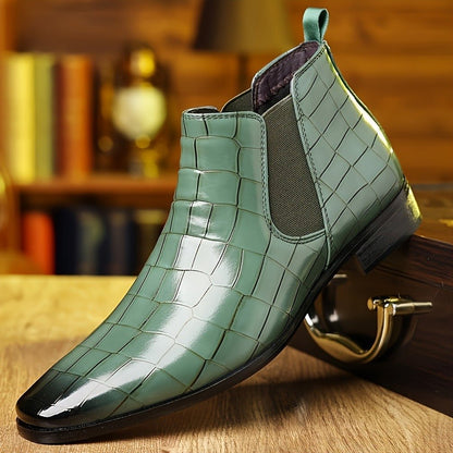 🔥Father's Day Pre - sale - 50% OFF🔥Men's Pointed Chelsea Boots, Men's Crocodile Boots - stavogue