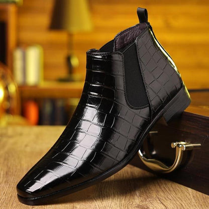 🔥Father's Day Pre - sale - 50% OFF🔥Men's Pointed Chelsea Boots, Men's Crocodile Boots - stavogue