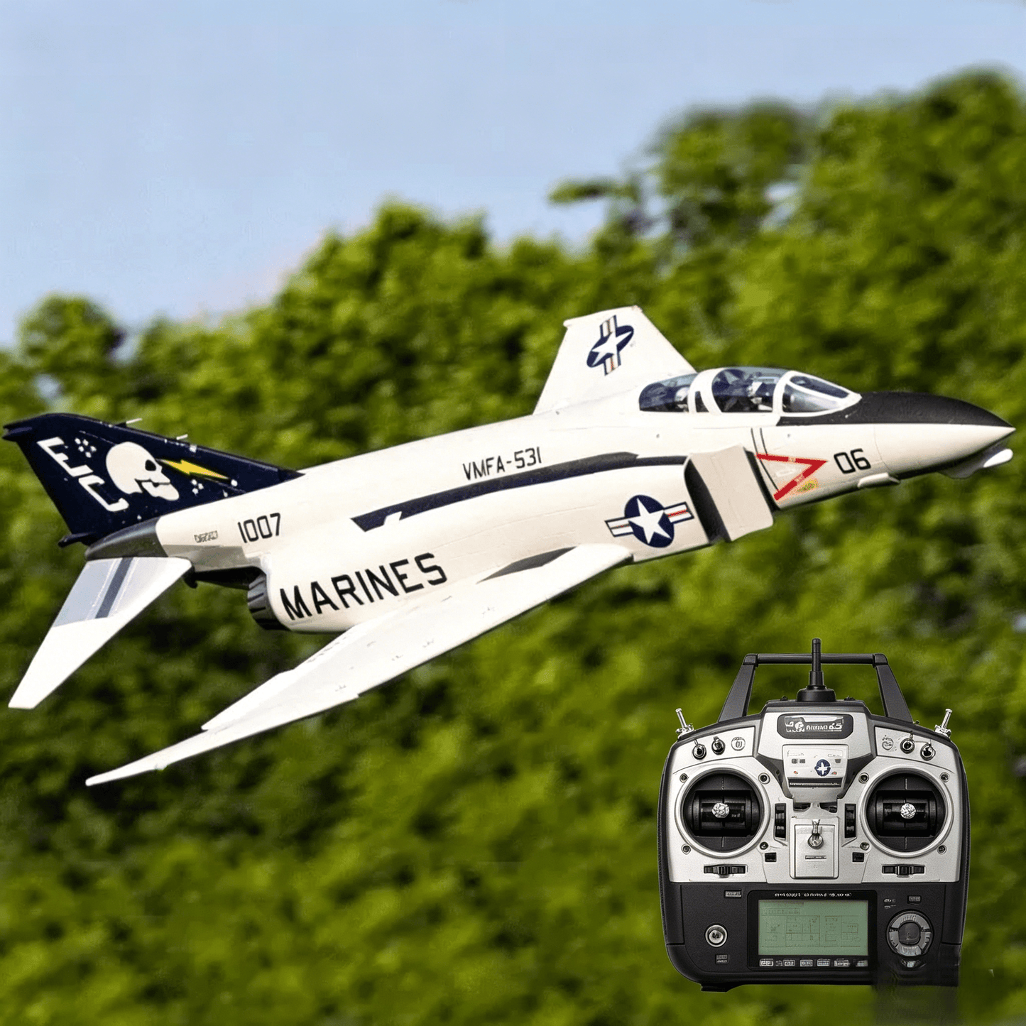 🏆Flash sale⚡Limited stock💥Freewing F - 4D Phantom II 90mm Jet PNP 8S DELUXE✈️ - stavogue