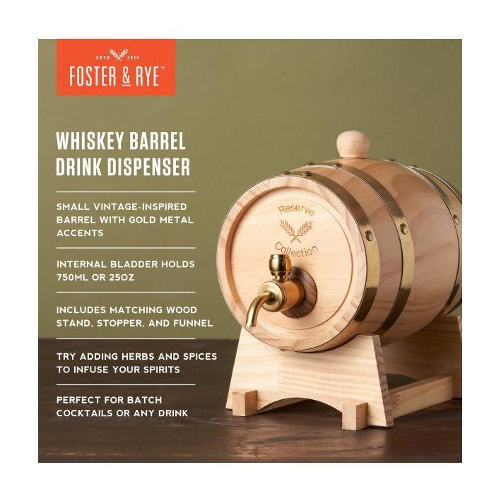 Foster & Rye Whiskey Barrel Drink Dispenser - stavogue