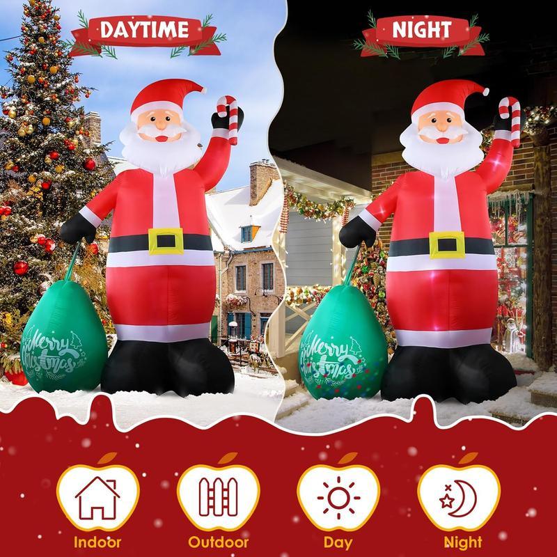 🎅Giant Christmas Inflatable Santa Claus with Candy and Big Gift Bag Outdoor Decor✨ - stavogue