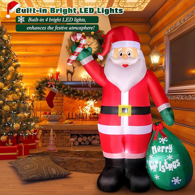 🎅Giant Christmas Inflatable Santa Claus with Candy and Big Gift Bag Outdoor Decor✨ - stavogue
