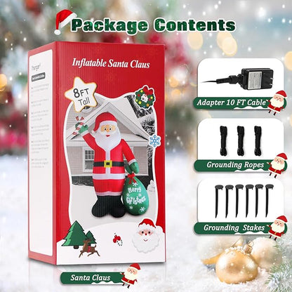 🎅Giant Christmas Inflatable Santa Claus with Candy and Big Gift Bag Outdoor Decor✨ - stavogue