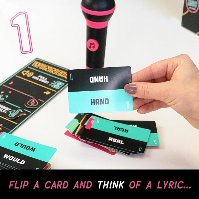 🎤Grab The Mic - Karaoke - Style Game with Microphone, 125 Word Cards, Game Board, Player Tokens - stavogue