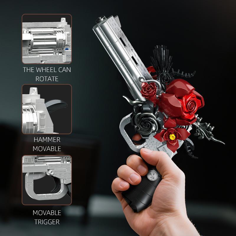 Guns & Roses Building Set Revolver Model Desktop Decoration🔫 - stavogue