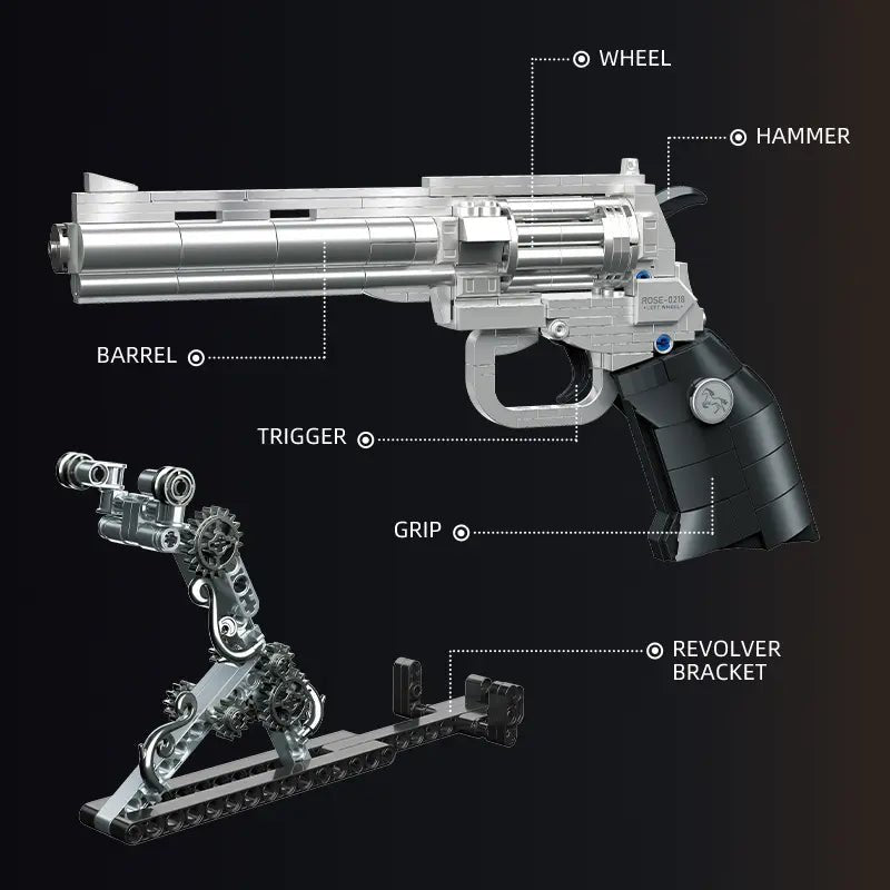 Guns & Roses Building Set Revolver Model Desktop Decoration🔫 - stavogue