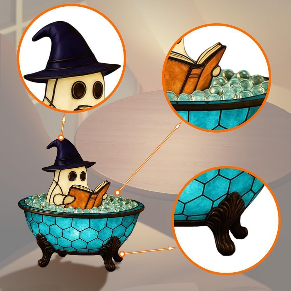 🔥Halloween Pre - sale🎃 - 3D Physical Ghost Bubble Bath Lamp, Ghost - Themed Bathtub Accent Lamp for Halloween Party or Gift - stavogue
