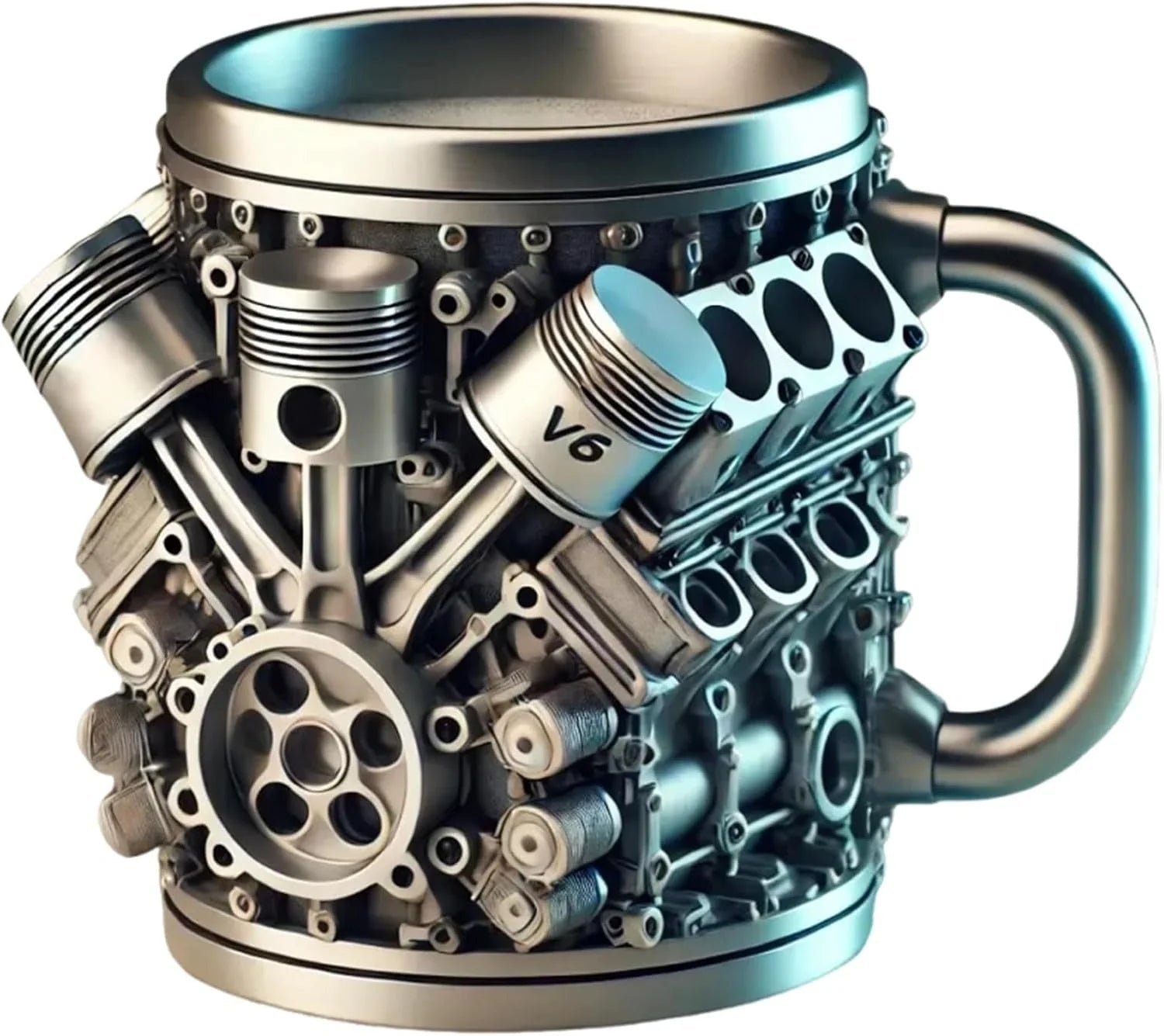 🔥Handcrafted 3D Coffee Cup - V6/V8 3D Engine Stainless Steel Mug✨ - stavogue